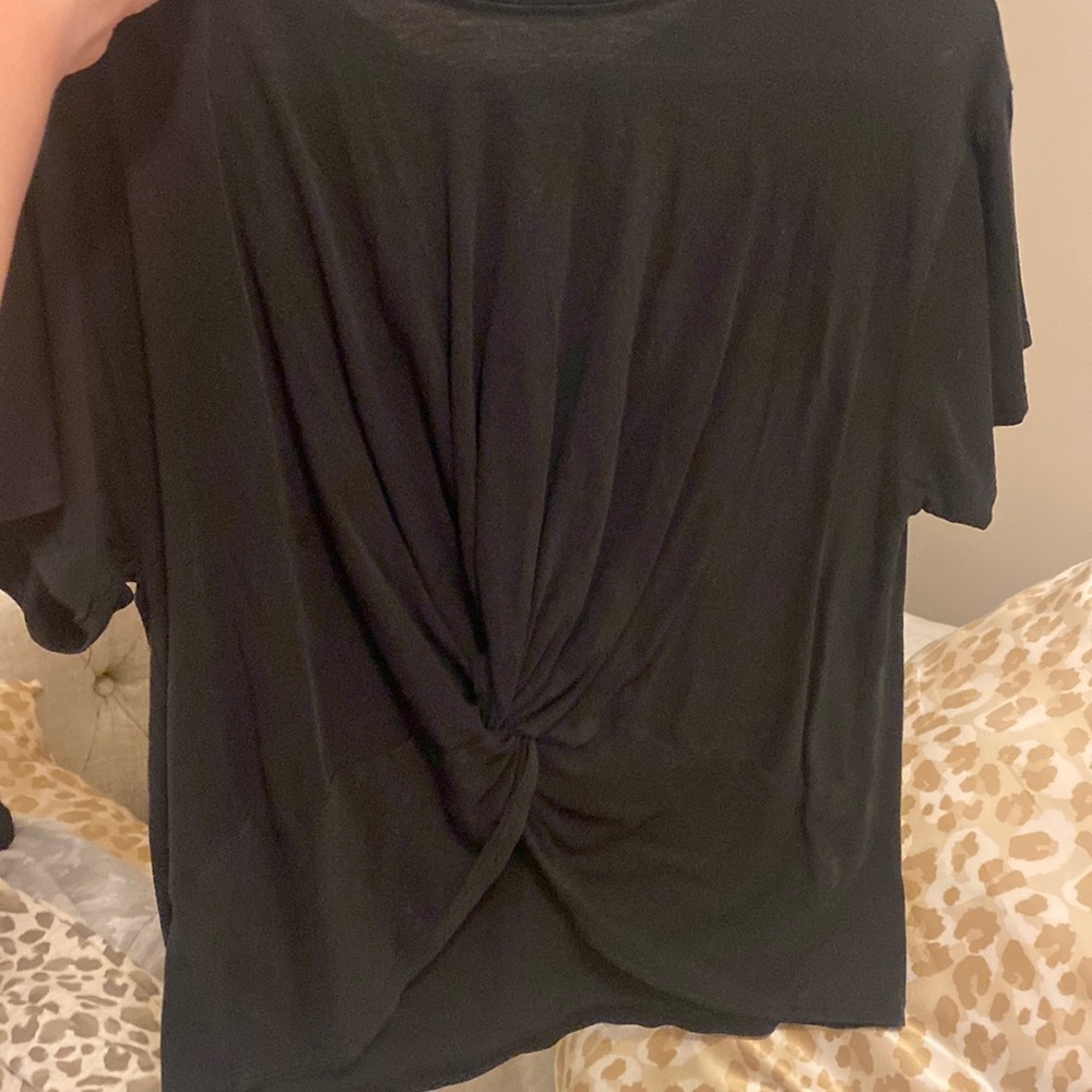 Black cross tee